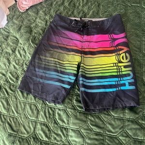Hurley Multicolor Striped Board Shorts